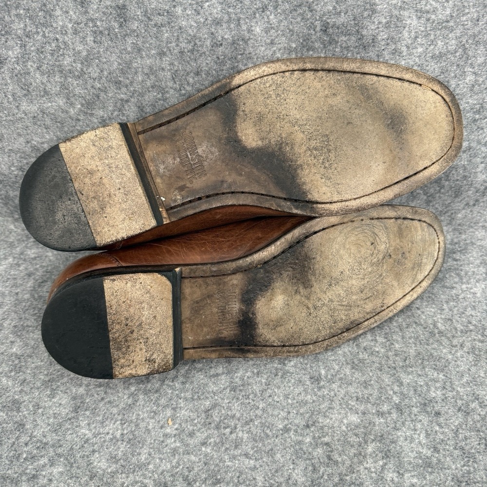 JOHNSTON & MURPHY Tassel‎ Kilt Moc Toe Leather Brown Loafer Slip On Shoe Mens 11 - Picture 8 of 11